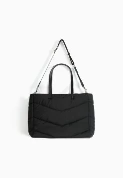 BERSHKA Technical With Zips - Shopper - Black -Bershka 8f100cfb8f03446a8649832b3edf27ce