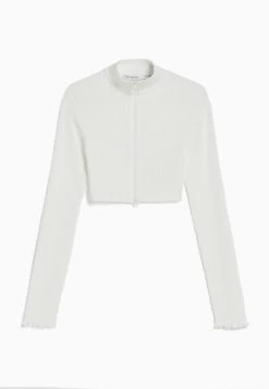 BERSHKA Vest - White -Bershka 8f3b82e7d5e245499d40bbde11b94624