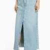 BERSHKA Jeansrok - Light-Blue Denim
