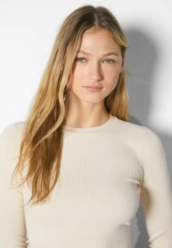 BERSHKA Round Neck 01785653 - Trui - Offwhite -Bershka 90eb13e0879d467b99bd972960d4d0aa