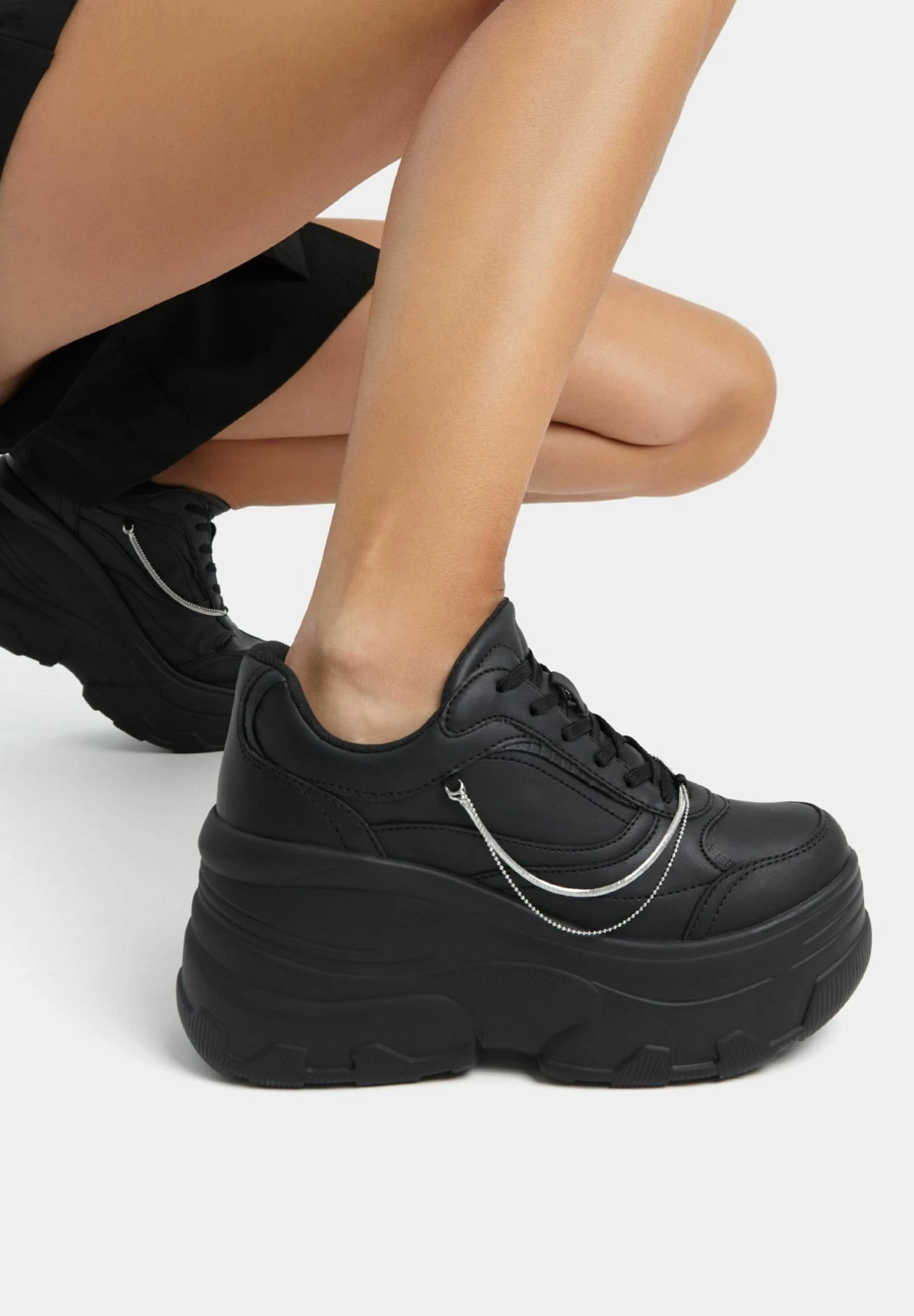 BERSHKA Rhinestone Detail Xl - Sneakers Laag - Black 1 BERSHKA Rhinestone Detail Xl - Sneakers Laag - Black