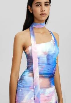 BERSHKA Asymmetric Print - Etui-Jurk - Light Blue 10 BERSHKA Asymmetric Print - Etui-Jurk - Light Blue -Bershka 910be62a04e3413d86430bdb8de8c5fa