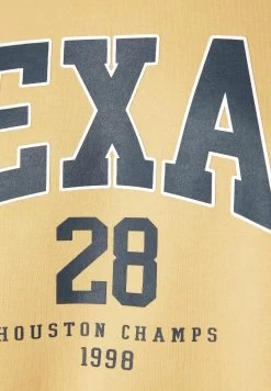 BERSHKA Oversized Printed- Sweater - Yellow -Bershka 9187e1d15ffc4fd7a02205e521860159