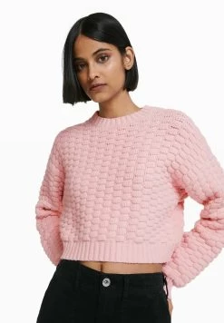 BERSHKA Textured- Trui - Light Pink -Bershka 92bde4c4c0f44089a4b7ecb23f7abcad
