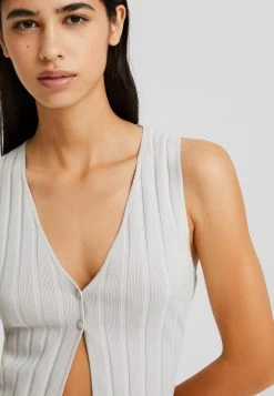 BERSHKA Bodywarmer - Grey -Bershka 934768cfd3ea4ef68358121a3f614979