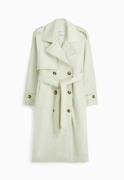 BERSHKA Trenchcoat - Stone -Bershka 948926ccbe4749e8a1764f7c3f95c120