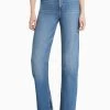 BERSHKA Side Vent - Comfort- Straight Leg Jeans - Dark Blue
