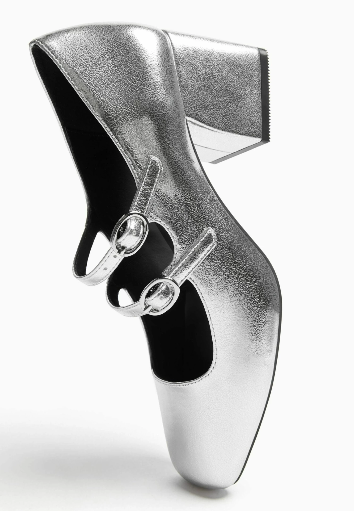 BERSHKA Mary Jane Block Heel - Klassieke Pumps - Silver Coloured 6 BERSHKA Mary Jane Block Heel - Klassieke Pumps - Silver Coloured - Afbeelding 6