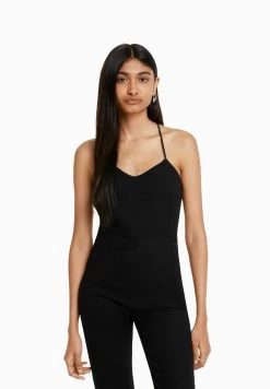 BERSHKA Elastic With Cut-Out Back - Jumpsuit - Black 8 BERSHKA Elastic With Cut-Out Back - Jumpsuit - Black -Bershka 965194b839844769a439a989c05773e4