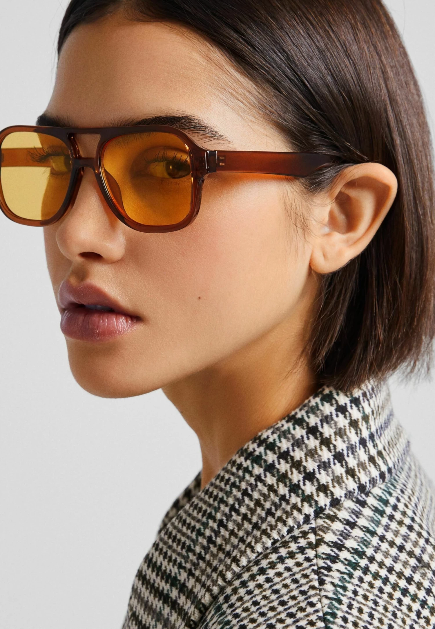 BERSHKA Retro- Zonnebril - Brown 2 BERSHKA Retro- Zonnebril - Brown - Afbeelding 2