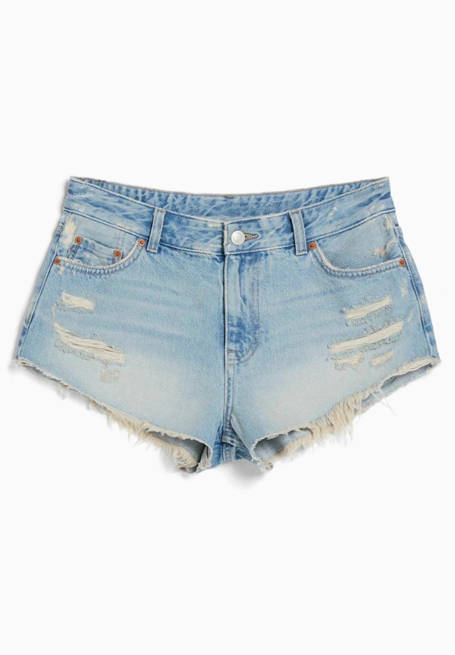 BERSHKA Vintage With Rips - Jeansshort - Blue-Grey 6 BERSHKA Vintage With Rips - Jeansshort - Blue-Grey - Afbeelding 6