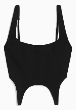 BERSHKA Corset - Top - Black -Bershka 9a8f687dbcf347dd84a0ecc5155c0d5b