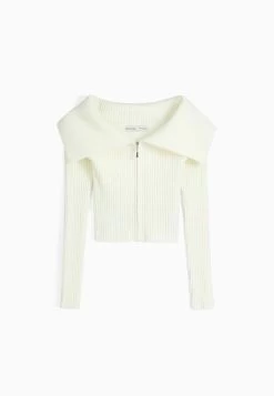 BERSHKA With Bardot Collar - Vest - White 10 BERSHKA With Bardot Collar - Vest - White -Bershka 9aab8574b7254b168039c8c301fba0c4