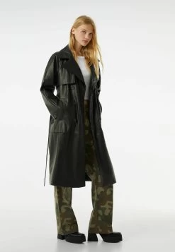 BERSHKA Trenchcoat - Black -Bershka 9d5bad2868064aecb0f01867c38faefe