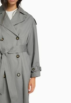 BERSHKA Trenchcoat - Grey 9 BERSHKA Trenchcoat - Grey -Bershka 9d63936437b545cf8ef7ebc9cabc8ac1