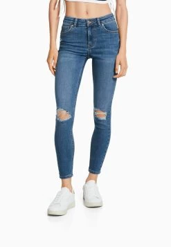 BERSHKA Vintage - Jeans Skinny Fit - Dark Blue