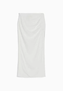 BERSHKA Gathered Blend - Maxirok - White 11 BERSHKA Gathered Blend - Maxirok - White -Bershka 9e406aacba134a5eaae4ec401fad5bcb