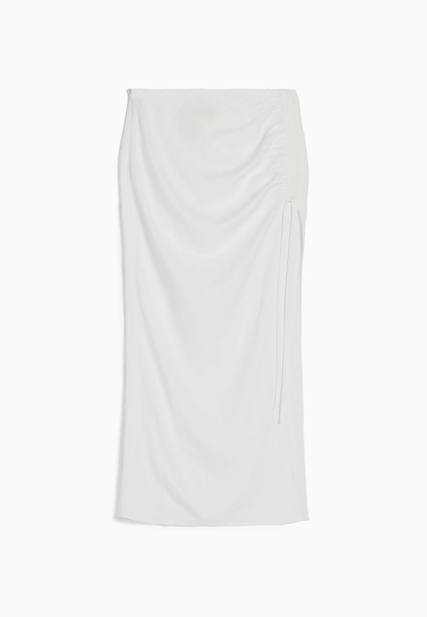 BERSHKA Gathered Blend - Maxirok - White 6 BERSHKA Gathered Blend - Maxirok - White - Afbeelding 6