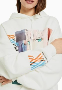BERSHKA Darling In The Franxx Print - Hoodie - White 9 BERSHKA Darling In The Franxx Print - Hoodie - White -Bershka 9f4025bac619456aaf376aa96dd3cb3f