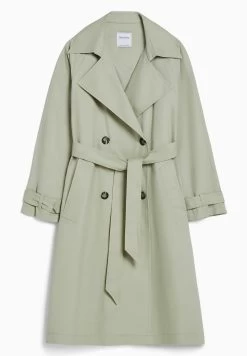 BERSHKA Trenchcoat - Khaki 8 BERSHKA Trenchcoat - Khaki -Bershka 9f424d8a774e41d0801034d99188a32b