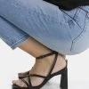 BERSHKA With Ankle Strap - Sandalen - Black