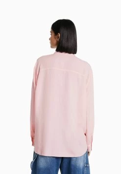 BERSHKA Long Sleeve - Overhemdblouse - Pink 8 BERSHKA Long Sleeve - Overhemdblouse - Pink -Bershka a09216c1edbc43ec897b5038259a02d6