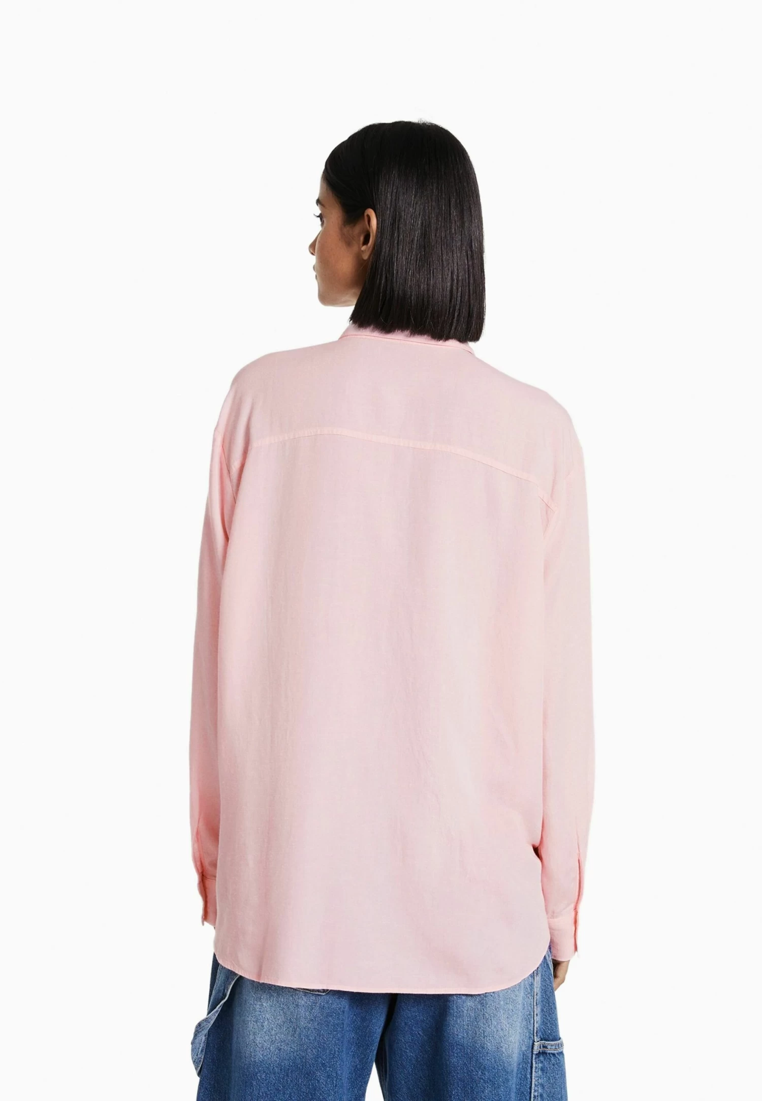 BERSHKA Long Sleeve - Overhemdblouse - Pink 3 BERSHKA Long Sleeve - Overhemdblouse - Pink - Afbeelding 3