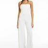 BERSHKA Bandeau - Jumpsuit - White