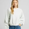 BERSHKA Raglan Sleeve - Sweater - Mottled Grey