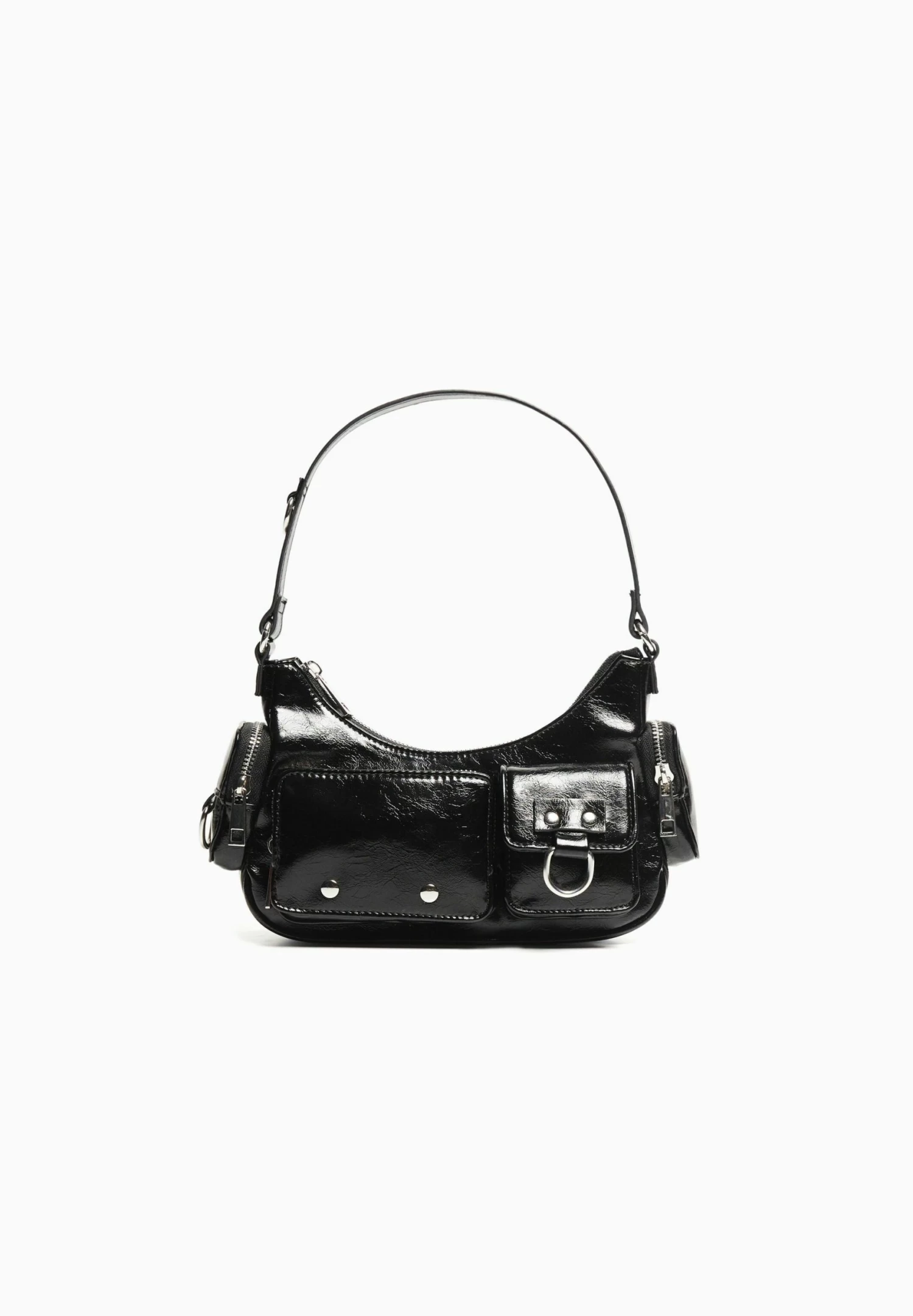 BERSHKA Multi-Pocket-Shoulder - Handtas - Black 6 BERSHKA Multi-Pocket-Shoulder - Handtas - Black - Afbeelding 6