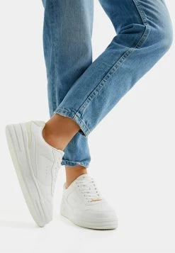 BERSHKA Charm Detail- Sneakers Laag - White