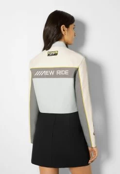 BERSHKA Racing- Imitatieleren Jas - Grey -Bershka a450a8fad1e646468dae4e63fffc3721