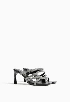 BERSHKA With Rhinestone Straps- Muiltjes Met Hak - Black 9 BERSHKA With Rhinestone Straps- Muiltjes Met Hak - Black -Bershka a50e10e96e2a4780ab0c6eed05ad2329