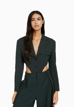 BERSHKA Tailored- Blazer - Grey