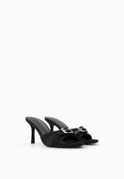 BERSHKA Heeled - Muiltjes Met Hak - Black -Bershka a651b377762246d09fc3a19147b721b6