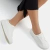BERSHKA Quilted- Sneakers Laag - White