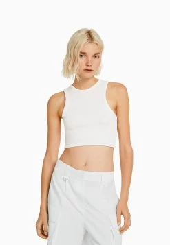 BERSHKA Pockets And Straps- Shorts - White -Bershka a7e453d142184e5d8141e630726cd689