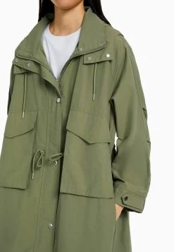 BERSHKA Effect - Parka - Khaki -Bershka a80adbbd52284316bd704def367cc98a