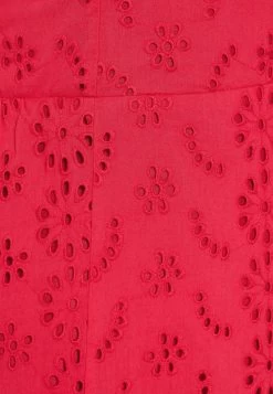 BERSHKA Ruffled With Swiss Embroidery - Jurk - Red -Bershka a8977fe0ff4341ebb224f9de6d59d8c8