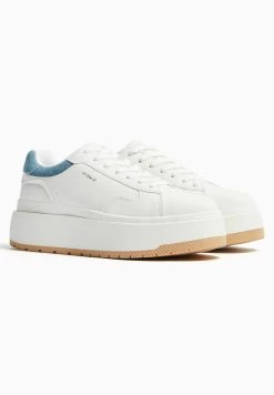 BERSHKA Contrast - Sneakers Laag - White -Bershka a92777b3f2de4df684d000c1b352e922