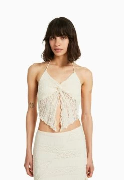 BERSHKA Blonde - Top - White