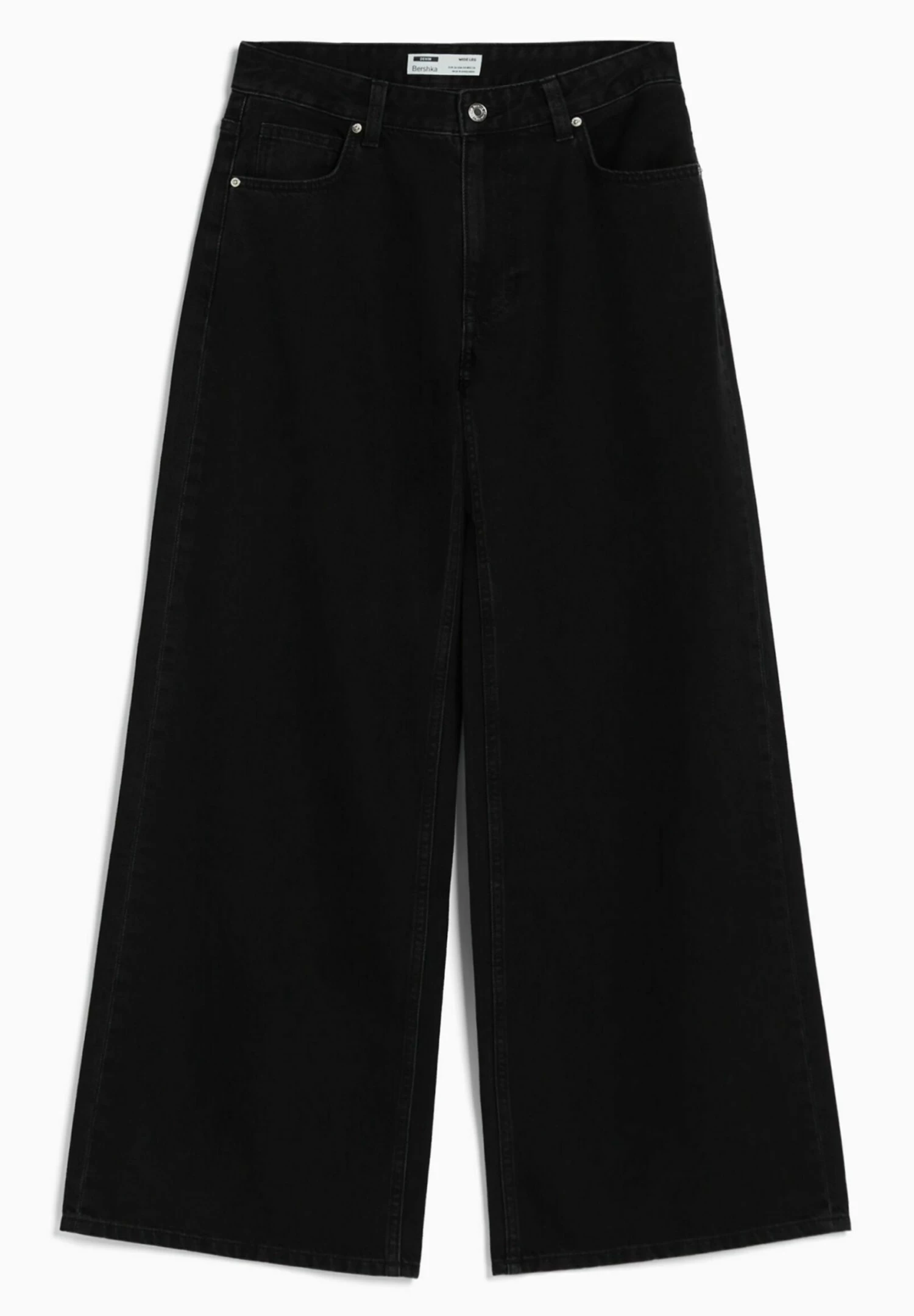 BERSHKA Wide-Leg - Flared Jeans - Black 6 BERSHKA Wide-Leg - Flared Jeans - Black - Afbeelding 6