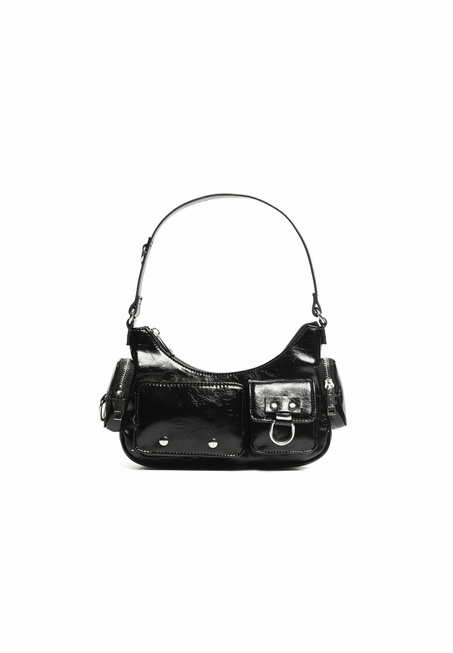 BERSHKA Multi-Pocket-Shoulder - Handtas - Black 3 BERSHKA Multi-Pocket-Shoulder - Handtas - Black - Afbeelding 3