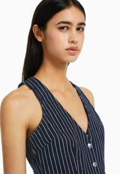 BERSHKA Printripe - Bodywarmer - Dark Blue 9 BERSHKA Printripe - Bodywarmer - Dark Blue -Bershka ae45b4ff68674b81833840f83dfe1e3c