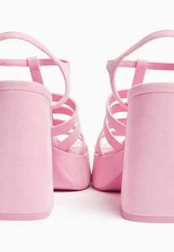 BERSHKA Sandalen Met Hoge Hak - Pink -Bershka ae73cbc2e0b74844891c264cd0723273
