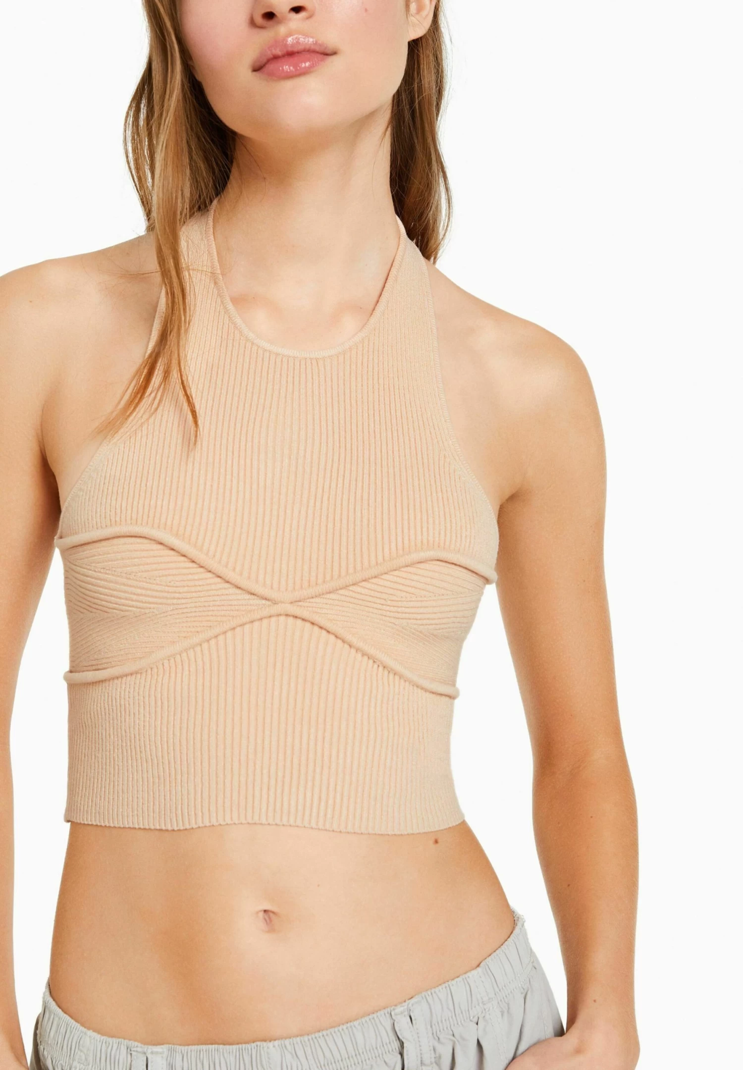 BERSHKA With Cut-Out Back-Halter - Top - Orange 5 BERSHKA With Cut-Out Back-Halter - Top - Orange - Afbeelding 5