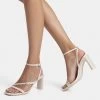 BERSHKA With Ankle Strap - Strappy 11720160 - Sandalen - White