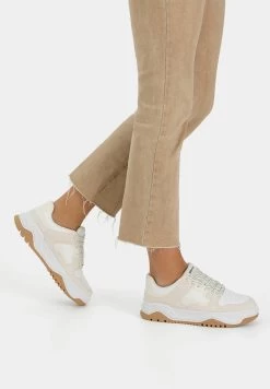 BERSHKA Chunky- Sneakers Laag - Sand