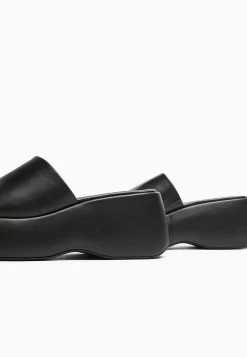 BERSHKA Platform - Muiltjes - Black -Bershka b09c70b7acd64b6f8ca5e954e527b85c