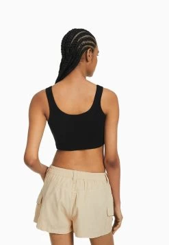 BERSHKA Multi - Shorts - Sand -Bershka b0f902deb1024278be7025ffb4da08fe